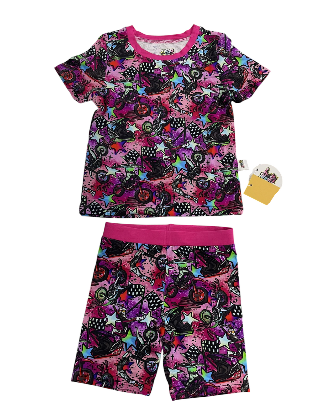 Ruckus moto pink summer pjs