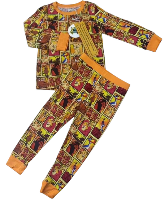 Orange lion pjs