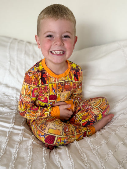 Orange lion pjs