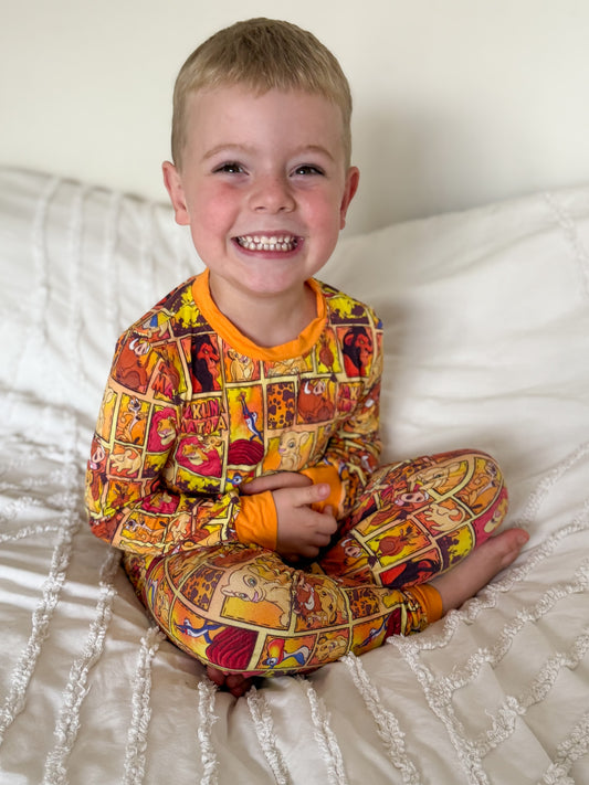 Orange lion pjs