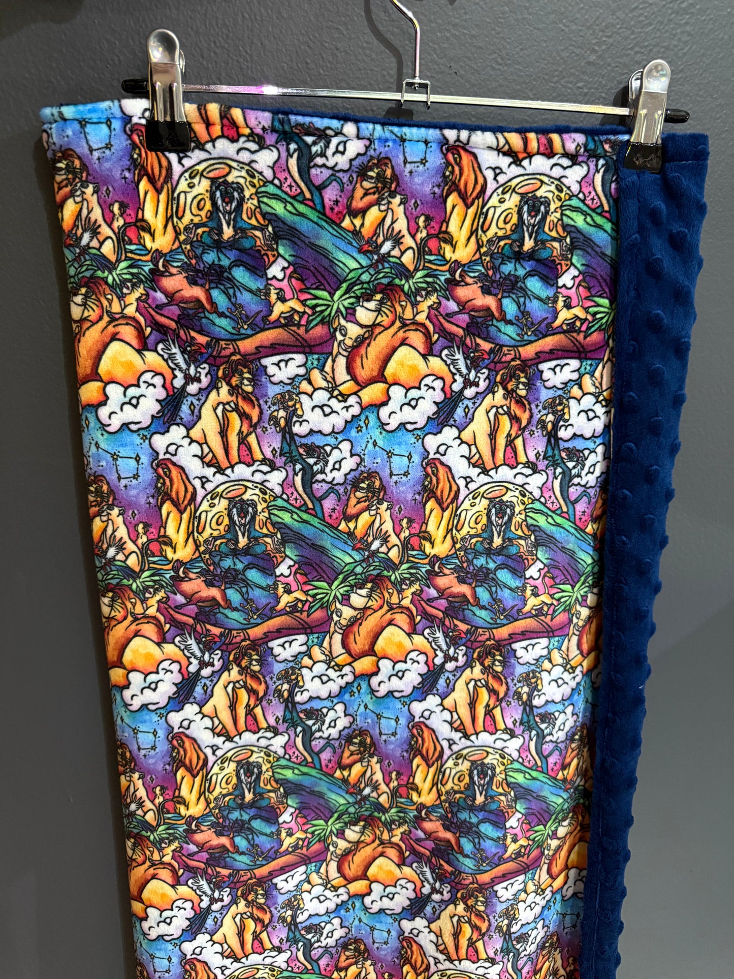 Lion blue cot
